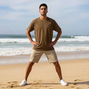 Matix Men's Brown Heather Short Sleeve T-Shirt Size Large Casual Skatewear